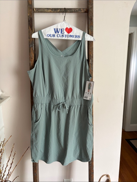 RBX Dresses & Skirts - RBX Sage Green Drawstring Sleeveless Dress